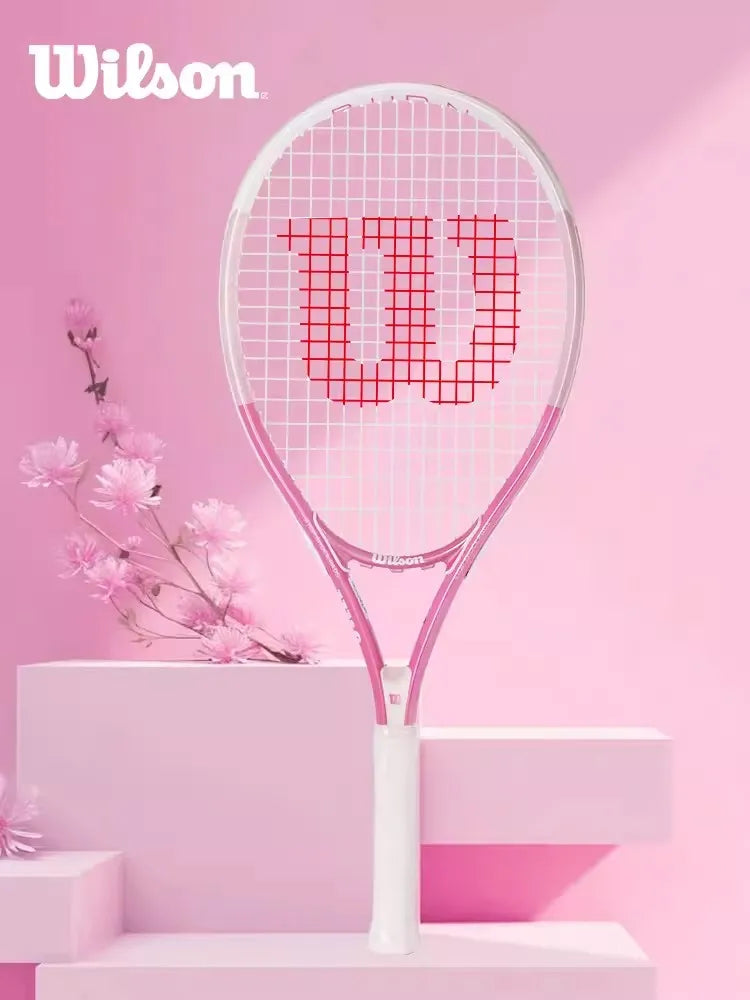 Raquette de Tennis Wilson Carbon Adulte Débutant Pro + Élastique