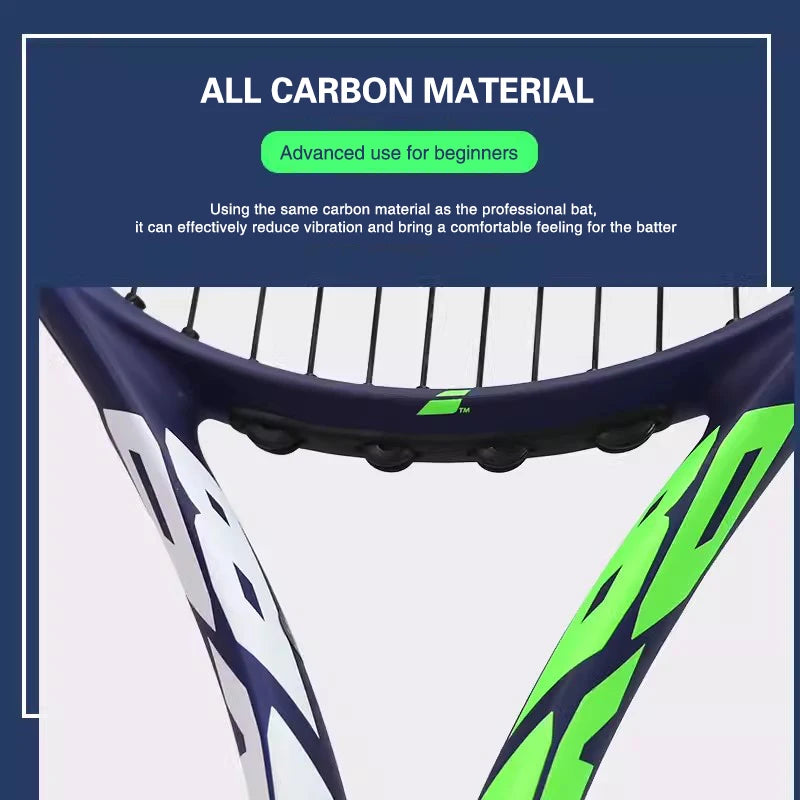 Raquette Babolat ultra légère en carbone avec sac à dos offert, housse de raquette, balle de tennis à cordes, grip, support Wrisy et 1 balle de tennis – performances et adhérence maximales