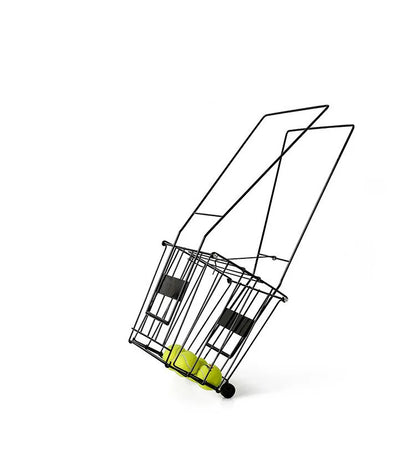 Professionnel 70 balles de tennis, support de balle de tennis portable avec panier softball baseball boîte de balle en métal B81605