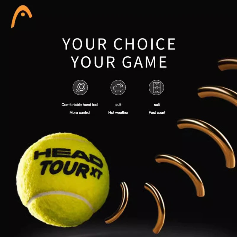 Véritable balle de Tennis professionnelle HEAD 4B Team 3 Tour X