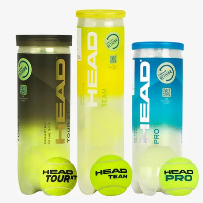 Véritable balle de Tennis professionnelle HEAD 4B Team 3 Tour X