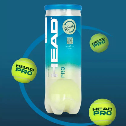 Véritable balle de Tennis professionnelle HEAD 4B Team 3 Tour X